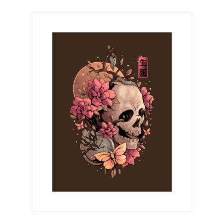 Time of the Death - Skull Flowers Gift
