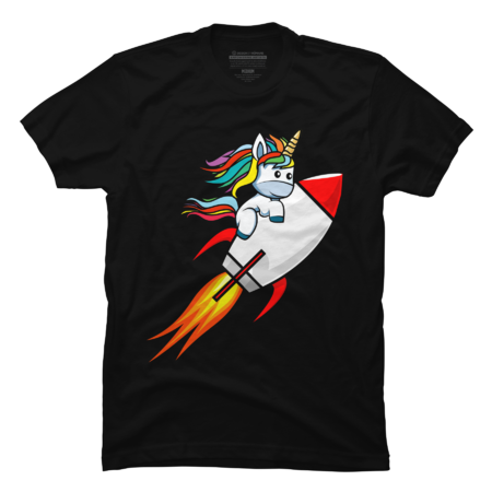 Flying Unicorn On a Rocket
