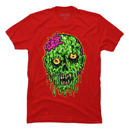 Scary zombie head monster