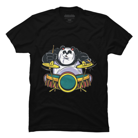 Panda playing the drums