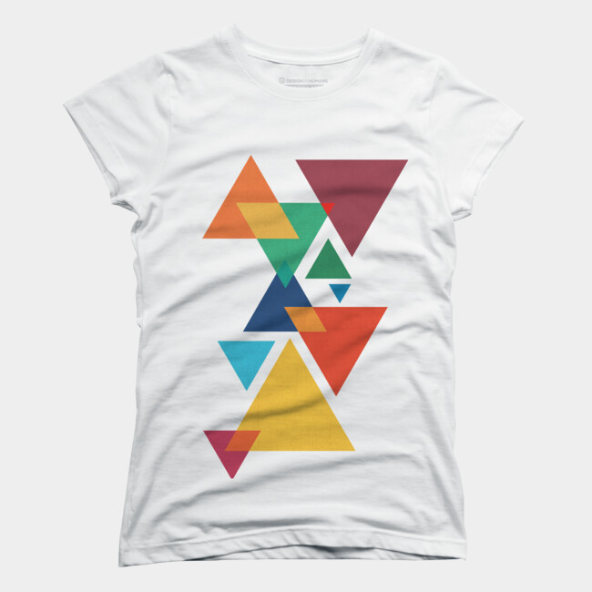 Abstract Geometric Triangles Composition T Shirt By Goldquills Design ...