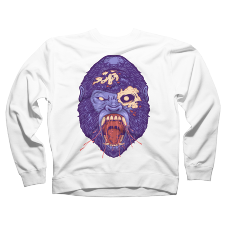 Angry zombie gorilla apparel design