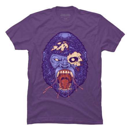 Angry zombie gorilla apparel design