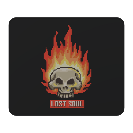 Burning Skull Lost Soul Pixel Art