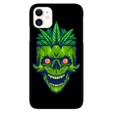 Skull monster weed leaf apparel design
