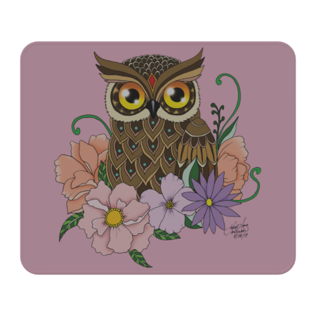 Spring Flowers Owl