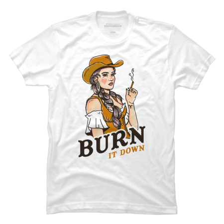 Burn It Down: Sassy & Sexy Western Pinup Cowgirl Smoking