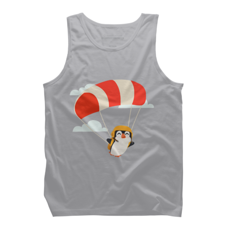 Funny Penguin Skydiving Animal Bird Cute Sports Cut Off