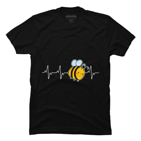 Funny heartbeat bee, cute bees beekeeper