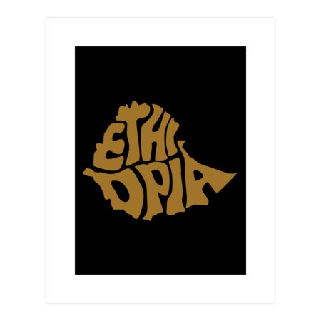 Ethiopia map lettering.