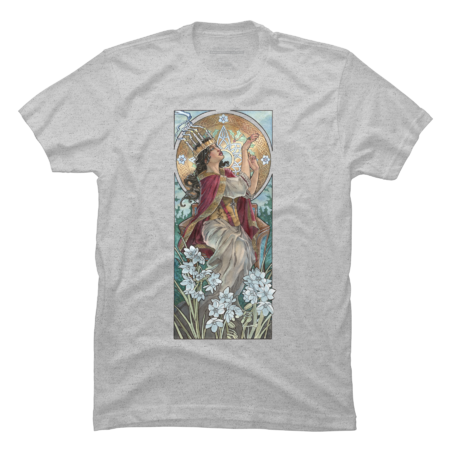 Lady of December Art Nouveau Birthstone Series White Narcissus a