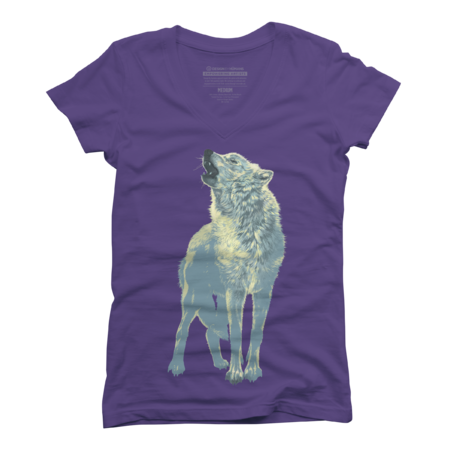 Lone Wolf Howling Blue