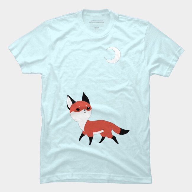 Moon Fox T Shirt By Freeminds Design By Humans