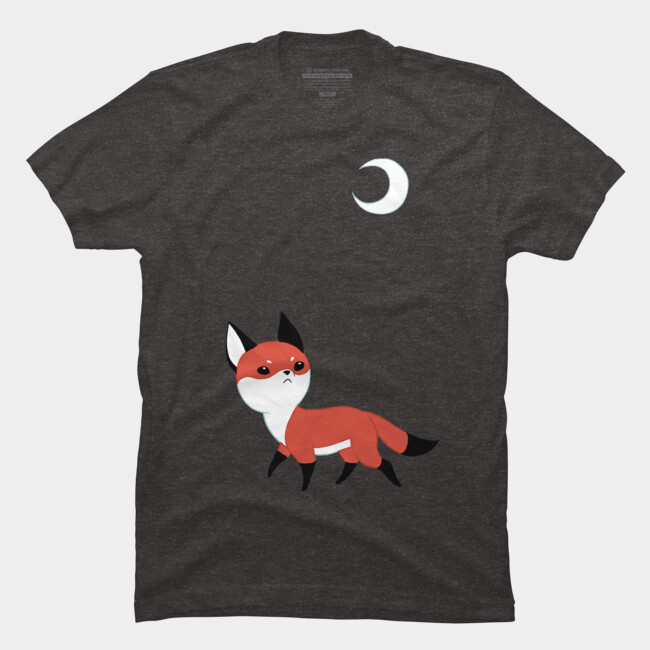 Moon Fox T Shirt By Freeminds Design By Humans