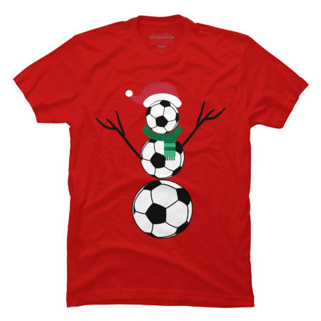 Funny Christmas Shirts Soccer Snowman T-Shirt