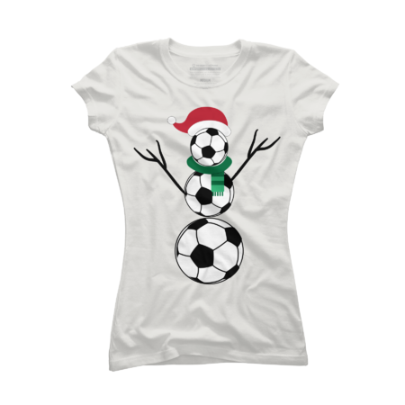 Funny Christmas Shirts Soccer Snowman T-Shirt