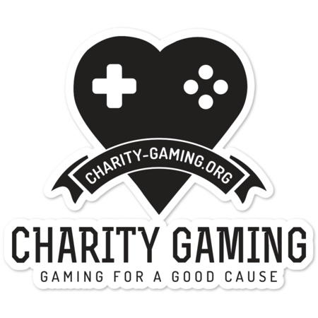 Charity Gaming Black Logo Sticker
