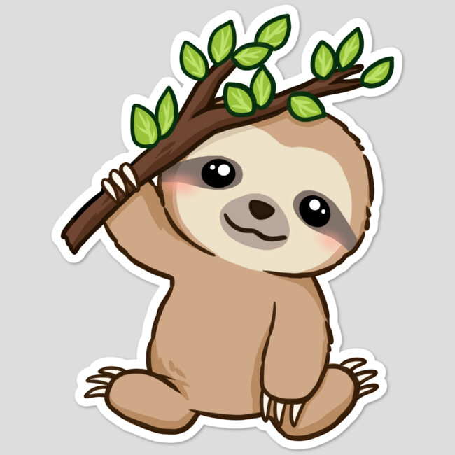 Sloth Sticker Sticker By Pinedar Design By Humans