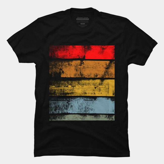 Retro Wood T Shirt By Addu Design By Humans