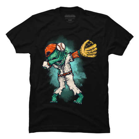 Strong Zombie Dabbing Dance Hip Hop Play Baseball Tshirt